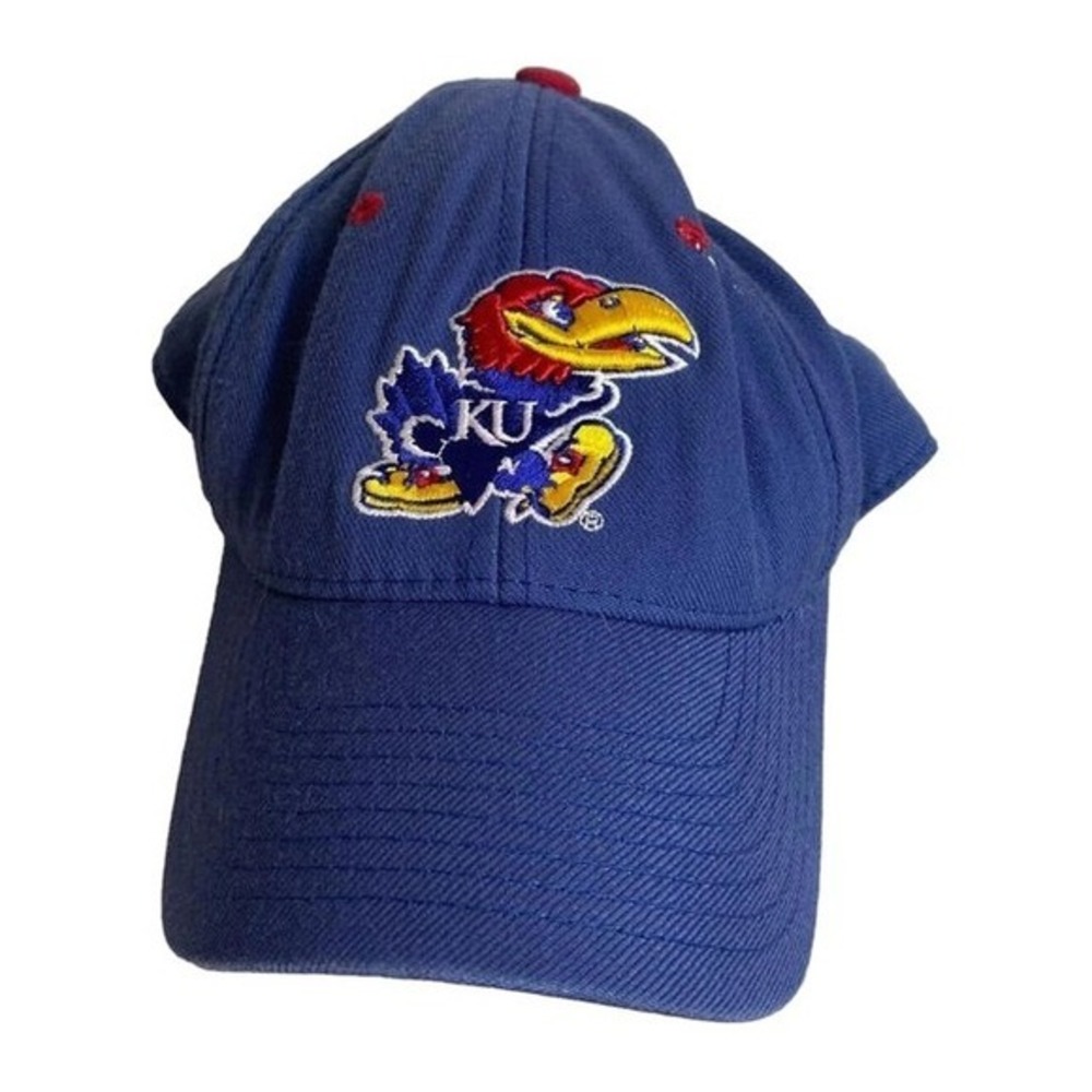 Kansas Jayhawks USA Fitted Embroidered Zephyr Brand Cap Blue 7 1/8